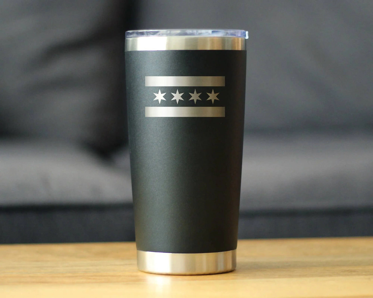 Chicago Flag Insulated Travel Tumbler - Chicago Gifts