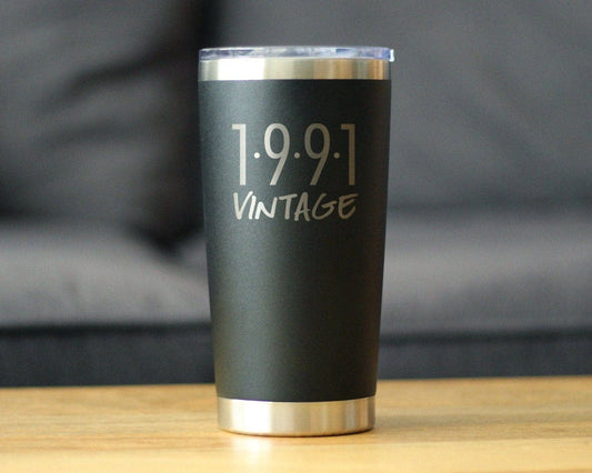 Vintage 1991 Insulated Travel Tumbler - 33rd Birthday Gifts