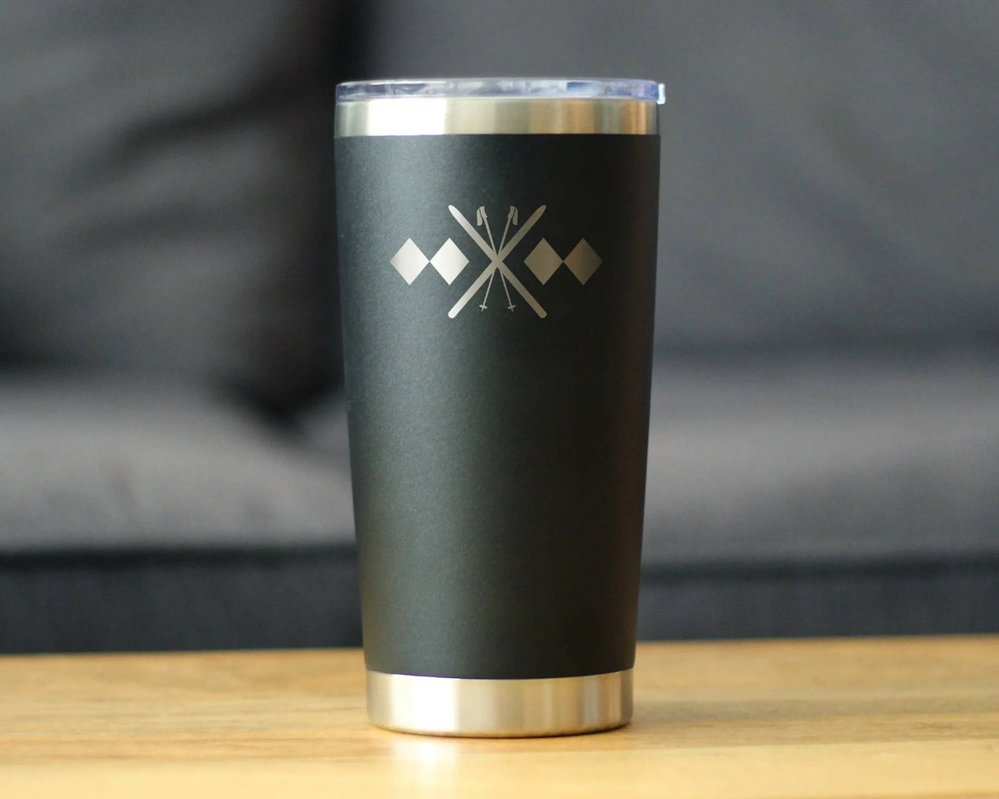 Double Black Diamond Insulated Travel Tumbler - Skiing Gifts