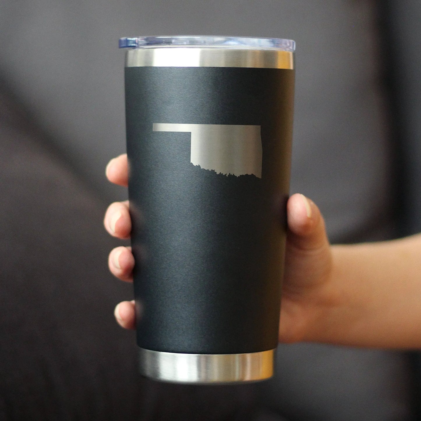 Oklahoma Outline Insulated Travel Tumbler - Oklahomans Gifts