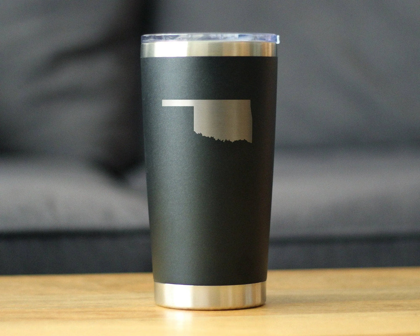 Oklahoma Outline Insulated Travel Tumbler - Oklahomans Gifts