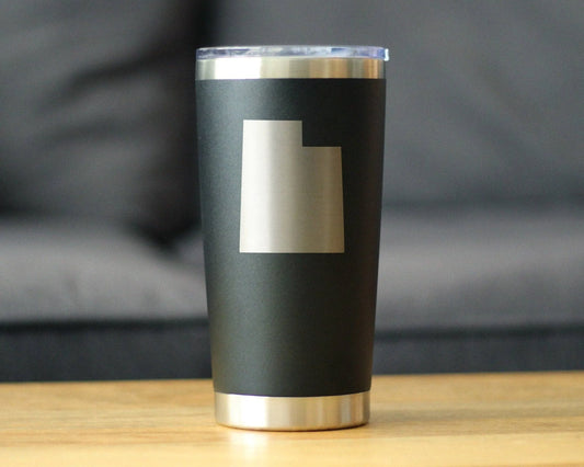 Utah Outline Insulated Travel Tumbler - Utahns Gifts