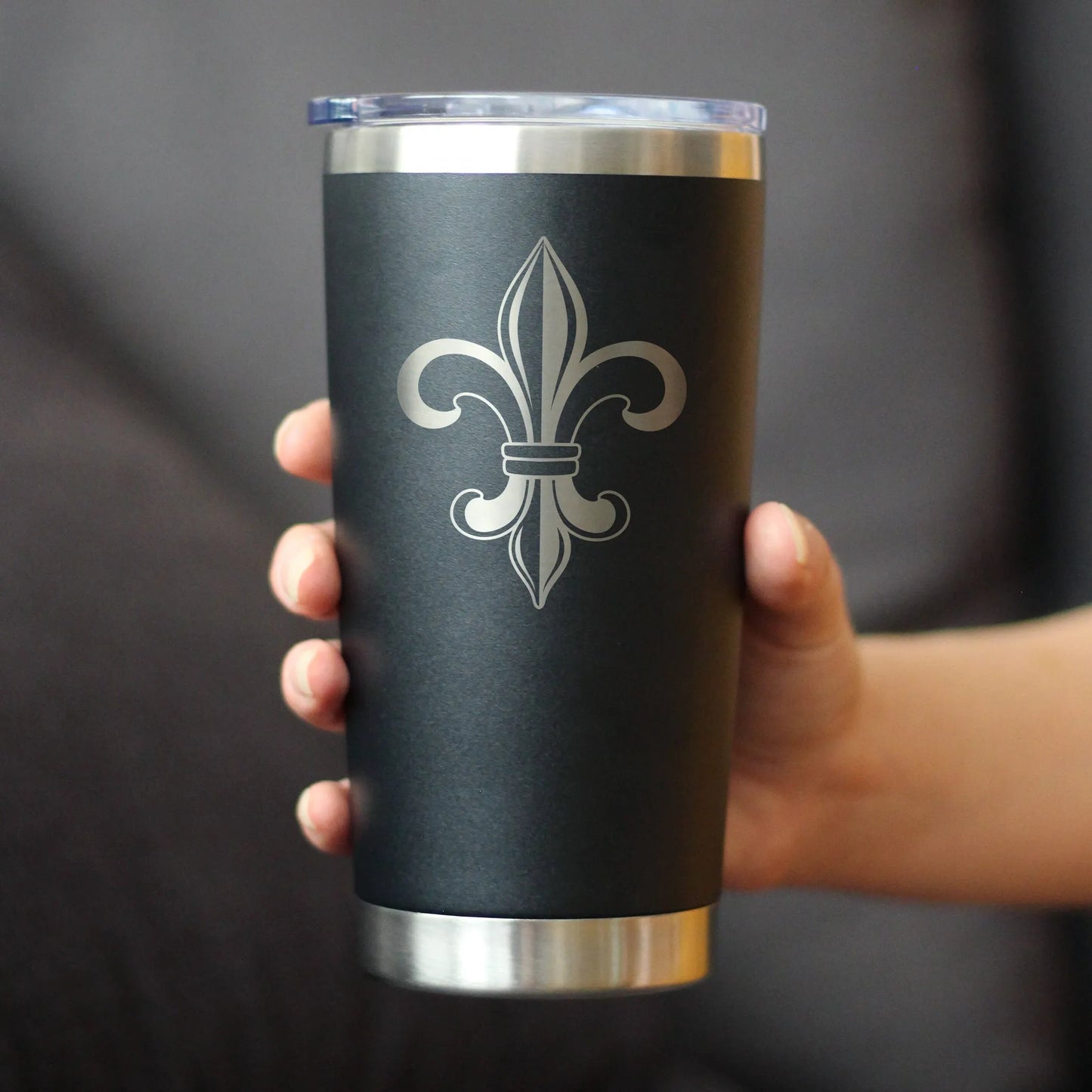 Fleur de Lis Insulated Travel Tumbler - Floral French Gifts