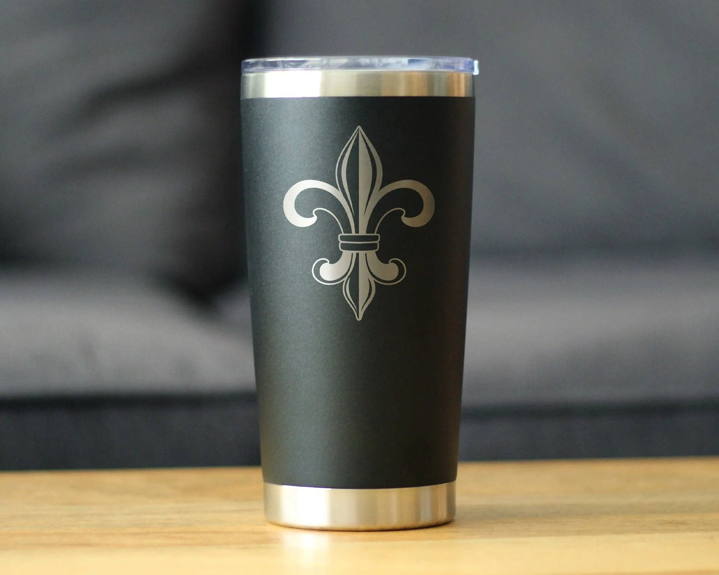 Fleur de Lis Insulated Travel Tumbler - Floral French Gifts