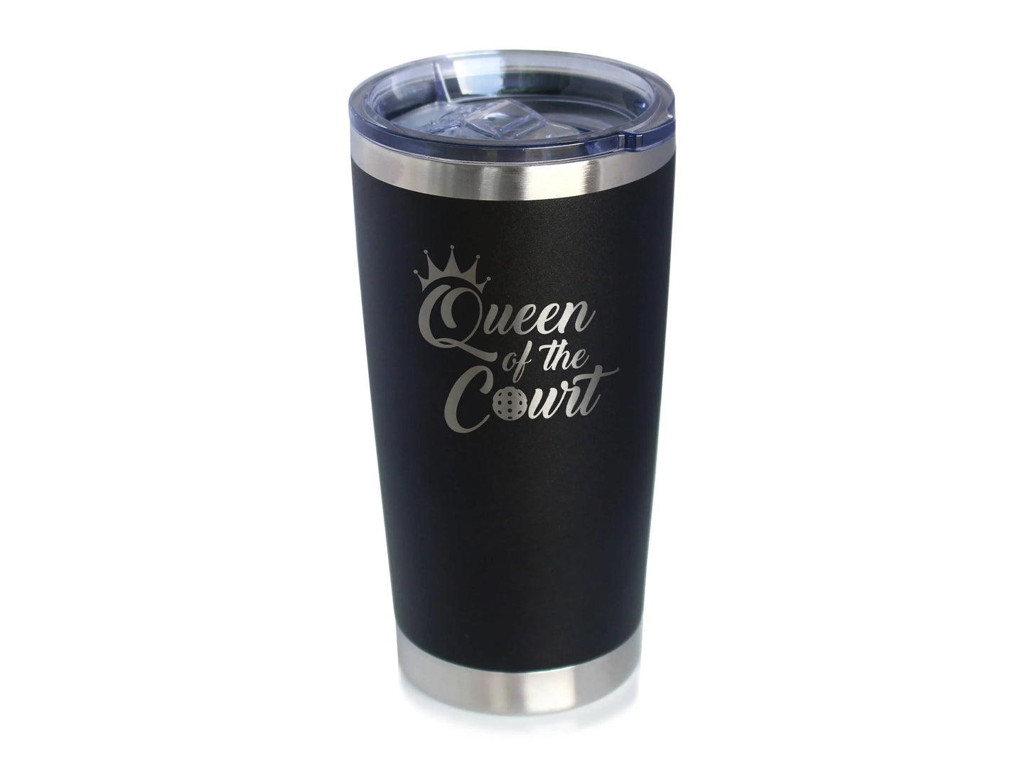 Queen of the Court Insulated Travel Tumbler Pickleball Gifts