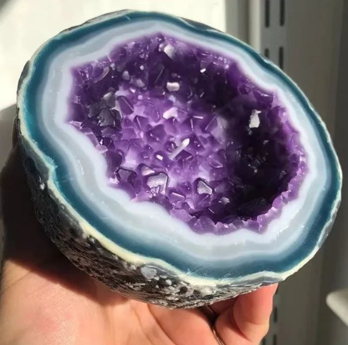 Creative Candle Bowl Retro Resin Artifact Crystal Geode Candle Home Decor Tabletop Decor