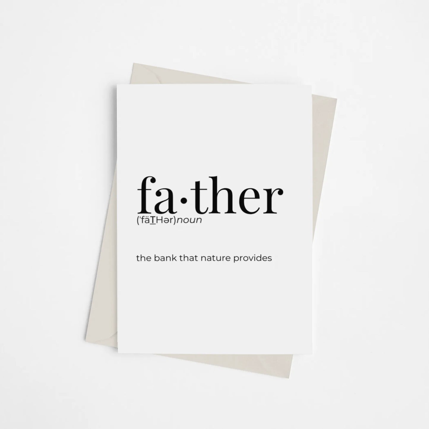 Father - Greeting Card/Wall Art Print