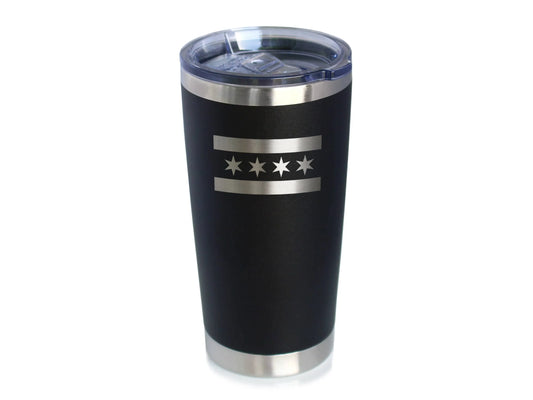 Chicago Flag Insulated Travel Tumbler - Chicago Gifts