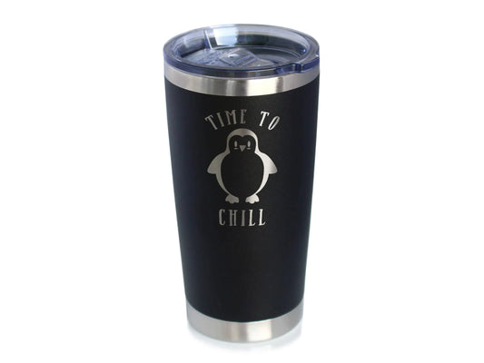 Time to Chill Insulated Travel Tumbler - Penguin Gifts