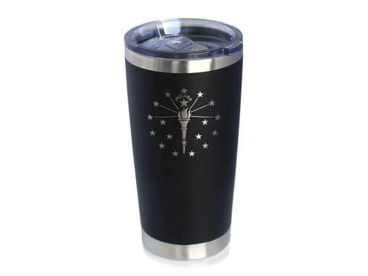 Flag of Indiana Insulated Travel Tumbler - Indianans Gifts