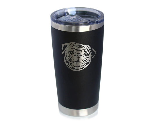 Pug Insulated Travel Tumbler - Pug Dog Gifts and Decor