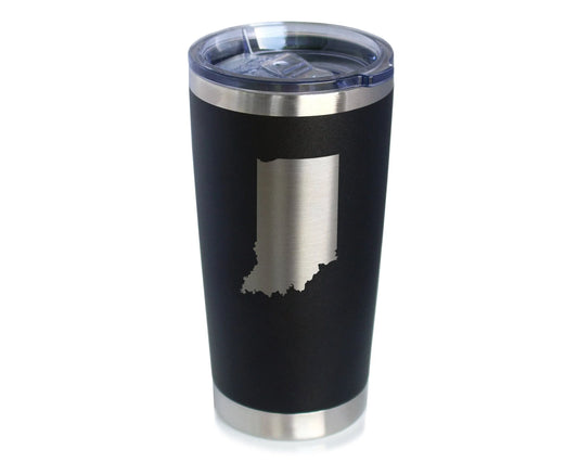 Indiana Outline Insulated Travel Tumbler - Indianan Gifts