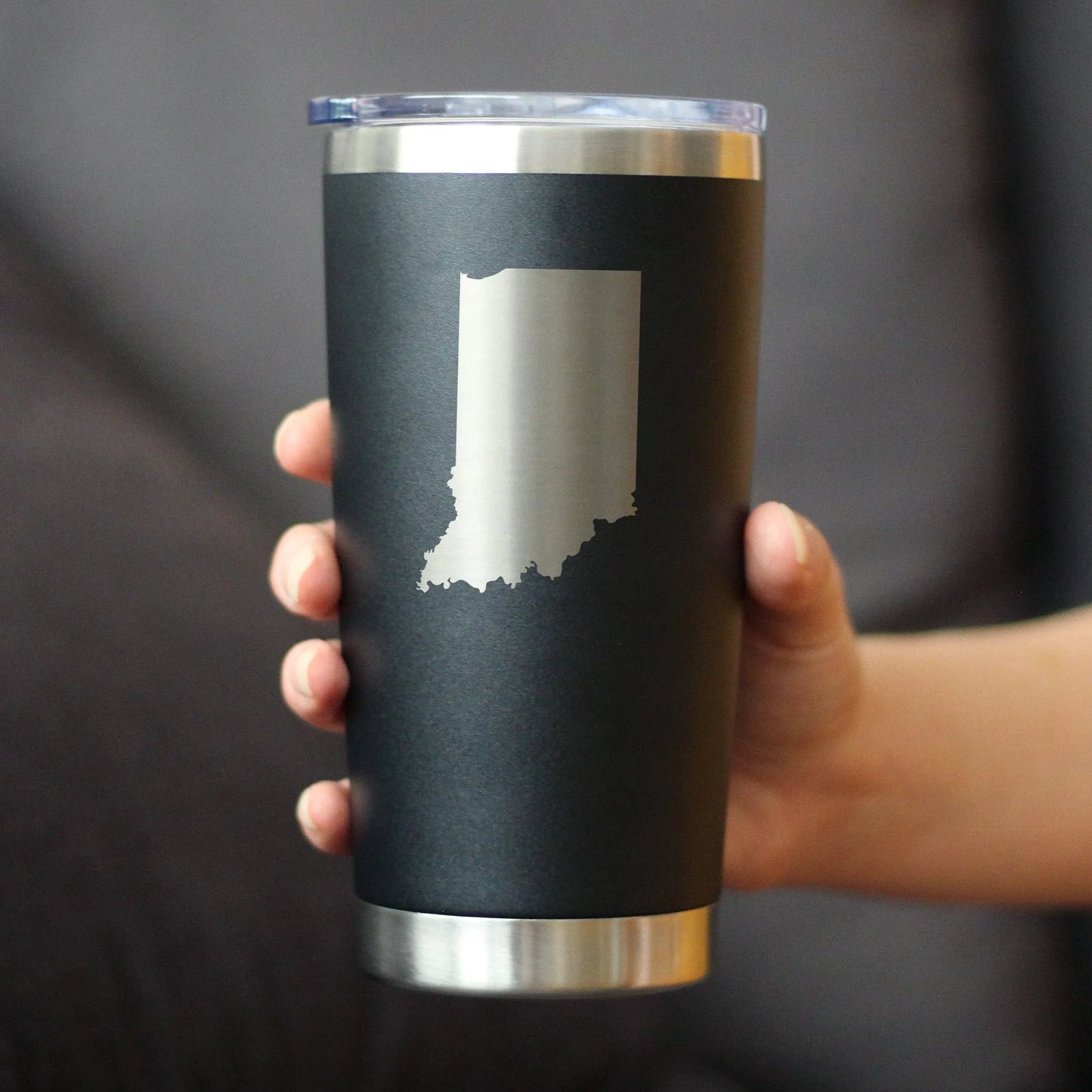 Indiana Outline Insulated Travel Tumbler - Indianan Gifts