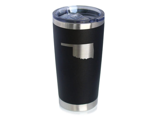 Oklahoma Outline Insulated Travel Tumbler - Oklahomans Gifts
